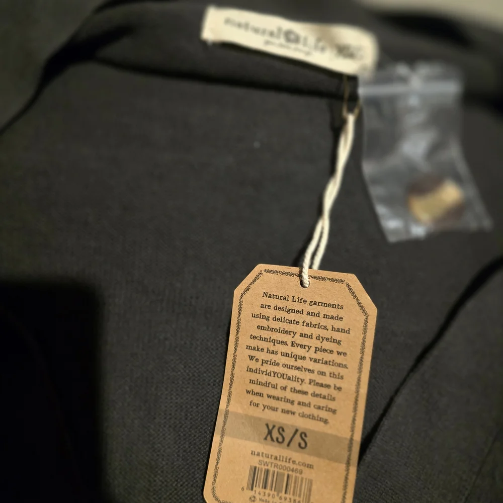 NATURAL LIFE Gray Cardigan with Rainbow Stripes - Picture 6 of 6